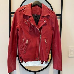 Amaryllis Red Leather Jacket-Like New